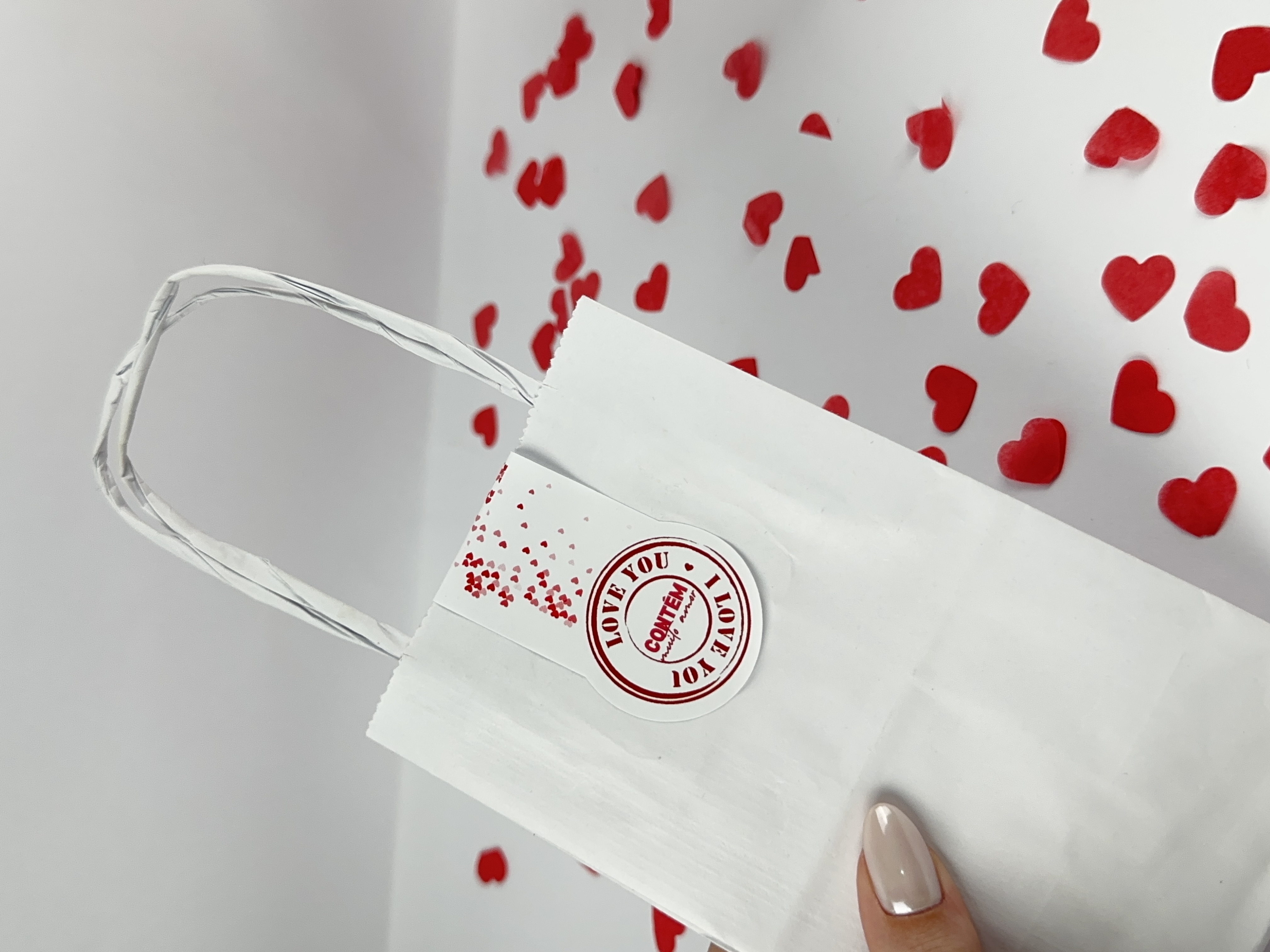 Lacre adesivo personalizado de dia dos namorados